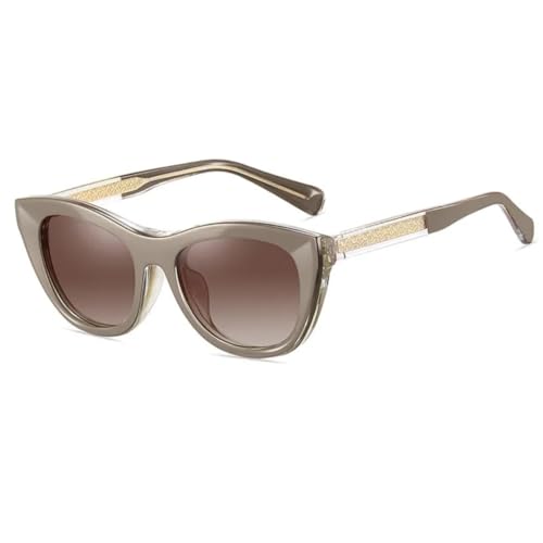 TOIPASTN Cat Eye Damen Sonnenbrille Mode Luxus Polarisiert UV400 (Khaki) von TOIPASTN