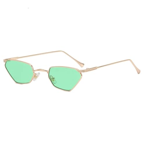 TOIPASTN Cat Eye Metallrahmen Sonnenbrille Damen Mode Luxus (Grün) von TOIPASTN