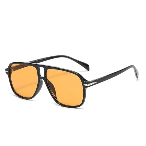 TOIPASTN Damen Luxus Sonnenbrillen Herren Übergroße Sonnenbrillen Mode (C5 Schwarz Orange) von TOIPASTN