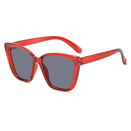 TOIPASTN Damen-Sonnenbrille, Vintage-Katzenaugen-Sonnenbrille, übergroßer Rahmen, modisch, Anti-UV400, rot, Einheitsgröße TOIPASTN Damen-Sonnenbrille, Vintage-Katzenaugen-Sonnenbrille, übergroßer Rahmen, modisch, Anti-UV400, rot, Einheitsgröße von TOIPASTN