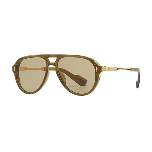 TOIPASTN Halbmetallische Retro-Sonnenbrille für Damen und Herren, UV400 (6) von TOIPASTN