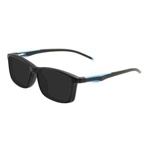 TOIPASTN Herren Damen Brillen-Sonnenbrille aus Kunststoff (Schwarz Blau) von TOIPASTN