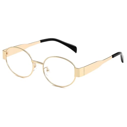 TOIPASTN Herren Damen Kleine Runde Metall Mode Sonnenbrille Vintage (Gold) von TOIPASTN