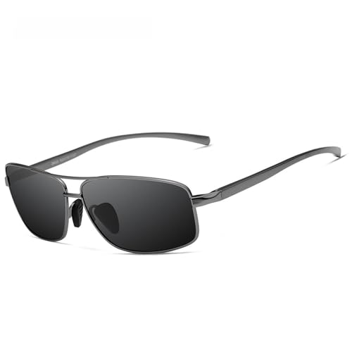 TOIPASTN Herren Polarisierte Sonnenbrille Modische UV400 Brille (Gun Gray) von TOIPASTN
