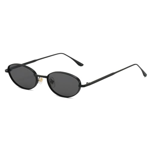 TOIPASTN Kleiner Rahmen Oval Metall Männer Frauen Modische Anti-UV-Sonnenbrille (1) von TOIPASTN