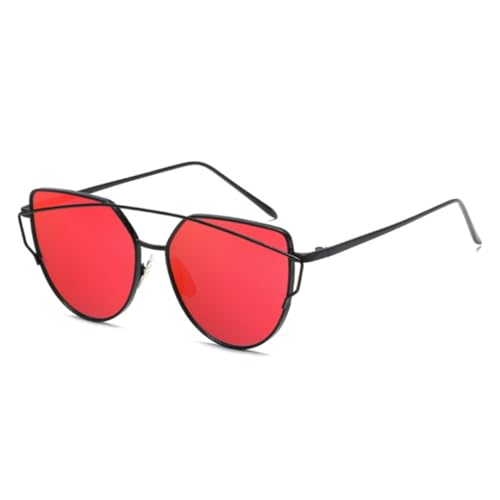 TOIPASTN Luxus-Sonnenbrille für Damen, Vintage-Sonnenbrille (schwarz/rot) von TOIPASTN