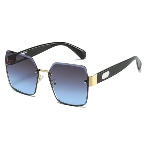 TOIPASTN Luxus-Sonnenbrille für Damen und Herren, modisch, Vintage, UV400 (schwarz, grau, blau) von TOIPASTN