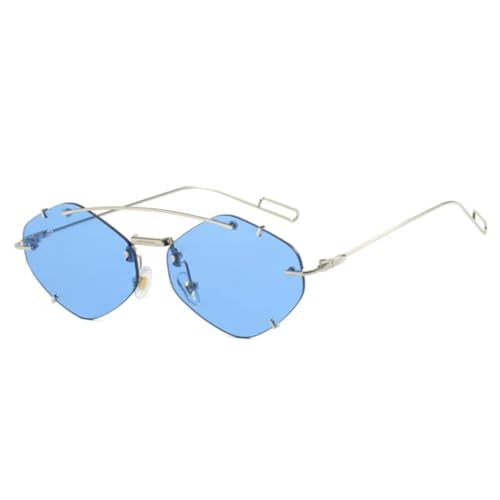 TOIPASTN Luxus-Trend Damen Sonnenbrille Herren Sonnenbrille Mode UV400 (Blau) von TOIPASTN