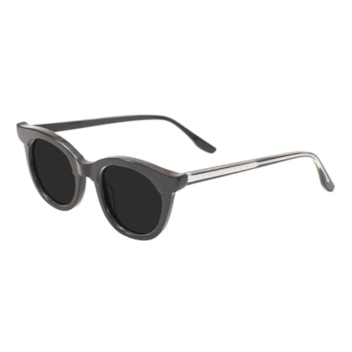TOIPASTN Mode Damen Runde Retro Polarisierte Sonnenbrille Mann Uv400 (Schwarz) von TOIPASTN