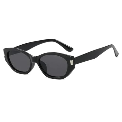 TOIPASTN Mode Luxus Cat Eye Sonnenbrille Damen Brillen Herren UV400 (Schwarz Grau) von TOIPASTN