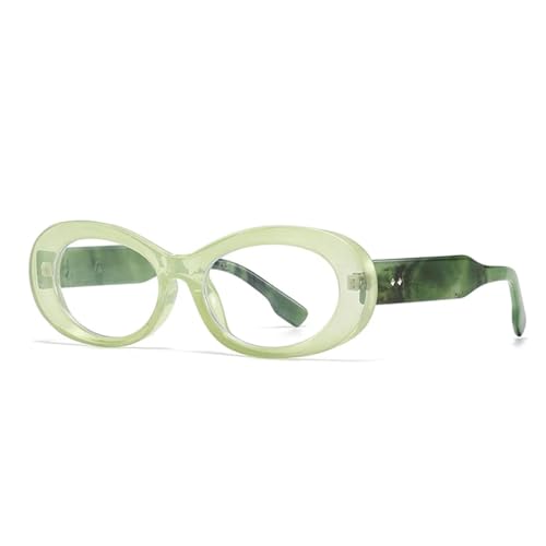 TOIPASTN Mode Oval Damen Luxus Sonnenbrille Vintage Herren Punk (Grün klar) von TOIPASTN