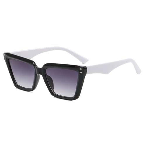 TOIPASTN Modische Damen-Sonnenbrille, UV400 (schwarz/weiß) von TOIPASTN