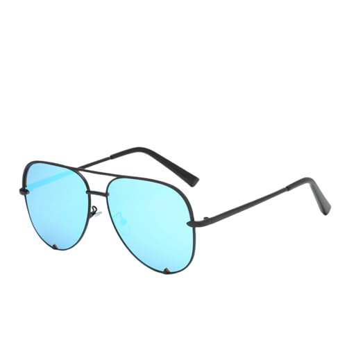 TOIPASTN Modische Damen-Sonnenbrille für Herren, Farbverlauf, UV400, C06 Schwarz Blau, Einheitsgröße von TOIPASTN
