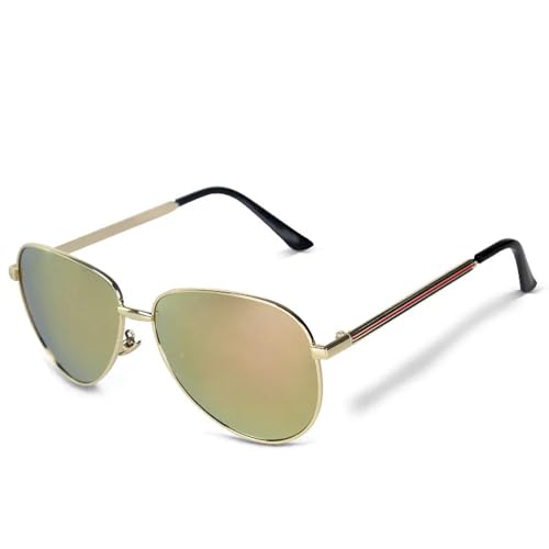 TOIPASTN Modische Luxus-Sonnenbrille für Damen und Herren, UV400 (Pink C9) von TOIPASTN