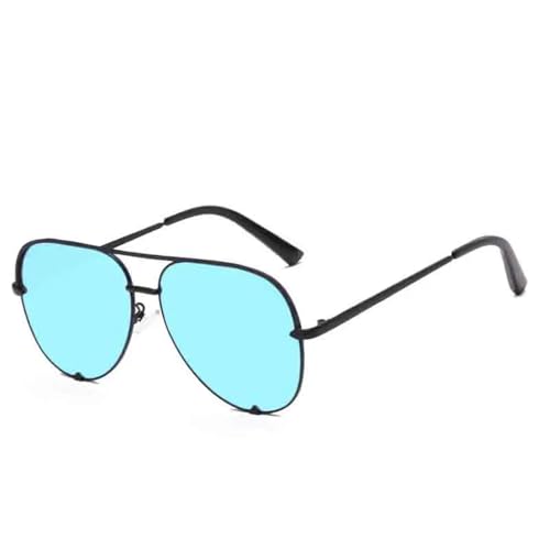 TOIPASTN Modische Luxus-Sonnenbrille für Damen und Herren, Vintage, UV400 (schwarz/blau) von TOIPASTN