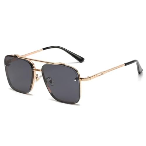 TOIPASTN Modische Luxus-Sonnenbrille für Herren und Damen (Gold/Schwarz) von TOIPASTN