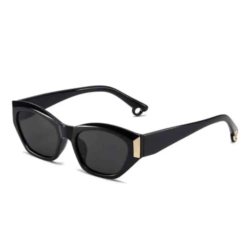 TOIPASTN Modische Retro-Cat-Eye-Sonnenbrille für Damen und Herren, Luxus, UV400 (Schwarz/Grau) von TOIPASTN