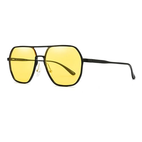 TOIPASTN Modische Retro-Sonnenbrille mit polarisierten Gläsern (Gelb) von TOIPASTN