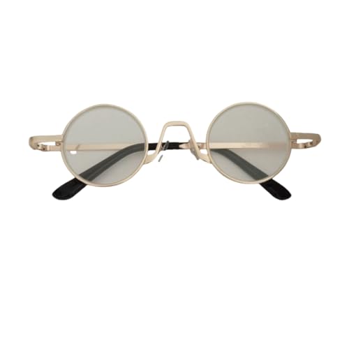 TOIPASTN Modische Retro-Sonnenbrille mit rundem Rand, Luxus-Sonnenbrille (Gold) von TOIPASTN