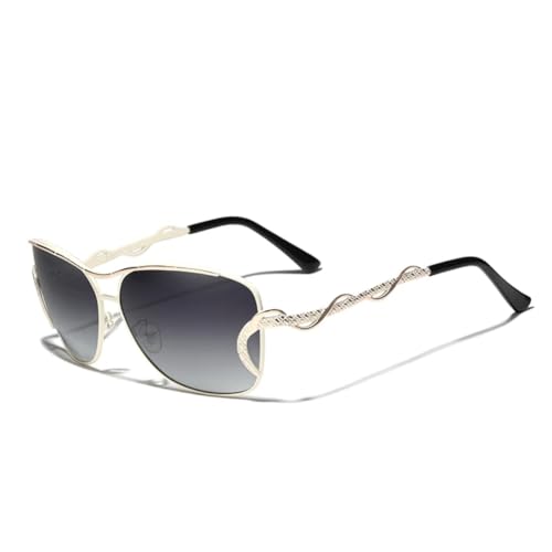 TOIPASTN Modische Sonnenbrille Retro Frau Polarisiert UV400 (Beige) von TOIPASTN