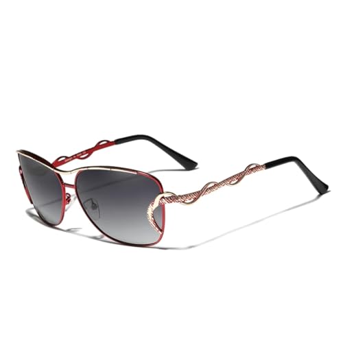 TOIPASTN Modische Sonnenbrille Retro Frau Polarisiert Uv400 (Rot) von TOIPASTN