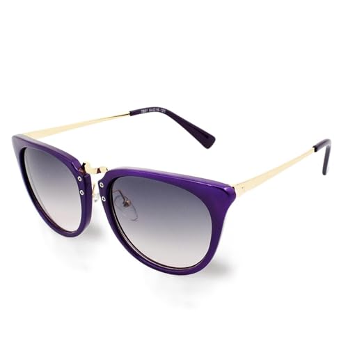 TOIPASTN Modische Vintage-Sonnenbrille für Damen, Katzenaugen-Sonnenbrille aus Metall (7851, lila) von TOIPASTN