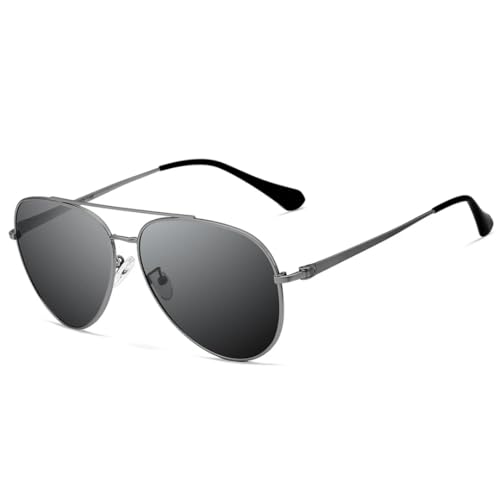 TOIPASTN Modische polarisierte Herren-Sonnenbrille mit UV-Schutz für Damen (Gun Gray) von TOIPASTN