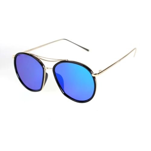 TOIPASTN Modische übergroße ovale Sonnenbrille für Damen, runde Sonnenbrille (blau) von TOIPASTN
