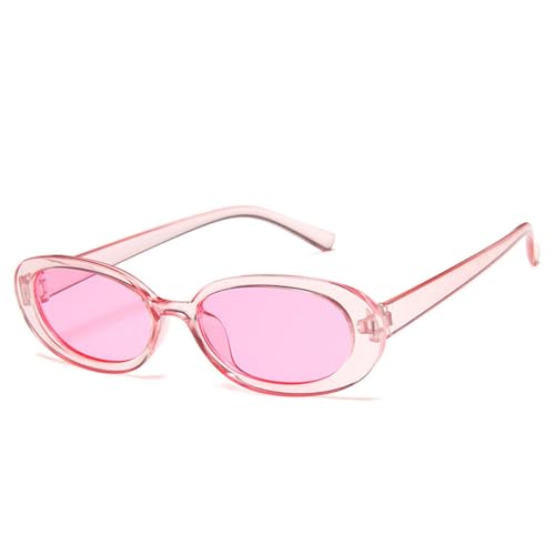 TOIPASTN Ovale Sonnenbrille Damen Sonnenbrille Mode UV400 (Pink Pink) von TOIPASTN