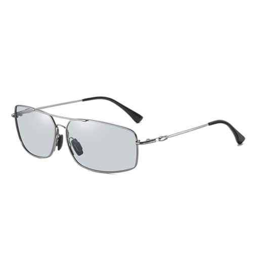 TOIPASTN Photochrome Sonnenbrille aus Metall für Herren, polarisiert, UV400 (Gun Frame-BS) von TOIPASTN
