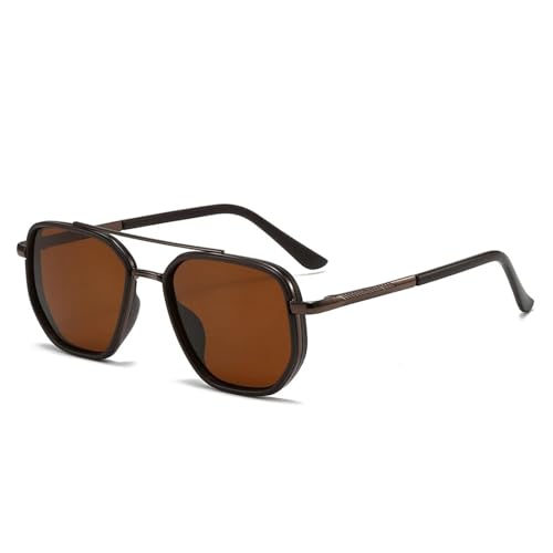 TOIPASTN Polarisierte Herren-Sonnenbrille, Retro-Stil, Steampunk, Metallrahmen, luxuriös, braun, Einheitsgröße TOIPASTN Polarisierte Herren-Sonnenbrille, Retro-Stil, Steampunk, Metallrahmen, luxuriös, braun, Einheitsgröße von TOIPASTN