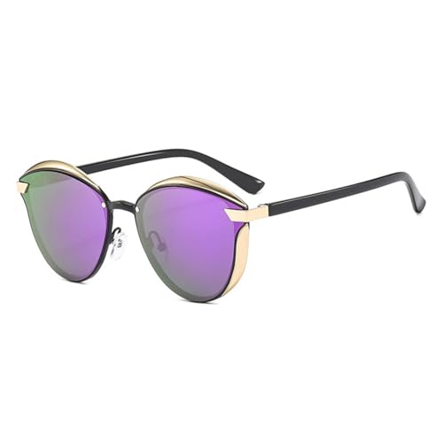 TOIPASTN Polarisierte Sonnenbrille Damen Rund (Lila) von TOIPASTN