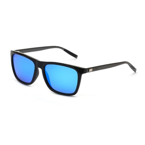 TOIPASTN Polarisierte Sonnenbrille Herren Damen (YF110a Schwarz Blau) von TOIPASTN