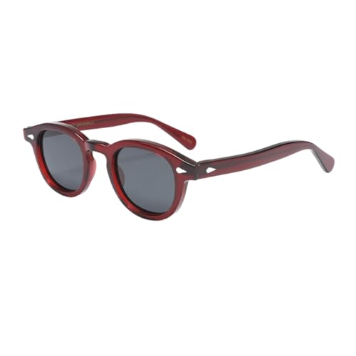 TOIPASTN Polarisierte Sonnenbrille Herren Damen Luxus Sonnenbrille (rot grau) von TOIPASTN