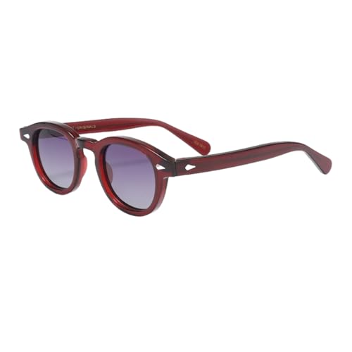 TOIPASTN Polarisierte Sonnenbrille Herren Damen Luxus Sonnenbrille (rot lila) von TOIPASTN