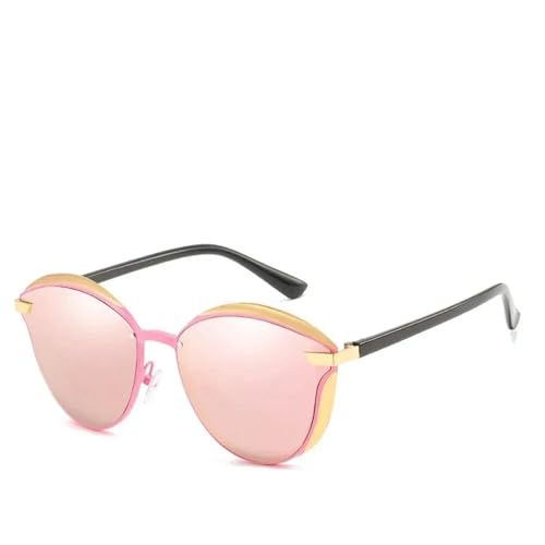 TOIPASTN Polarisierte Sonnenbrille für Damen, Luxus-Mode, Katzenaugen-Sonnenbrille im Vintage-Stil (04 Pink-Pink) von TOIPASTN
