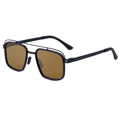 TOIPASTN Polarisierte Sonnenbrille für Herren, modisch, luxuriös, Punk-Stil, Schwarz / Braun, Einheitsgröße TOIPASTN Polarisierte Sonnenbrille für Herren, modisch, luxuriös, Punk-Stil, Schwarz / Braun, Einheitsgröße von TOIPASTN