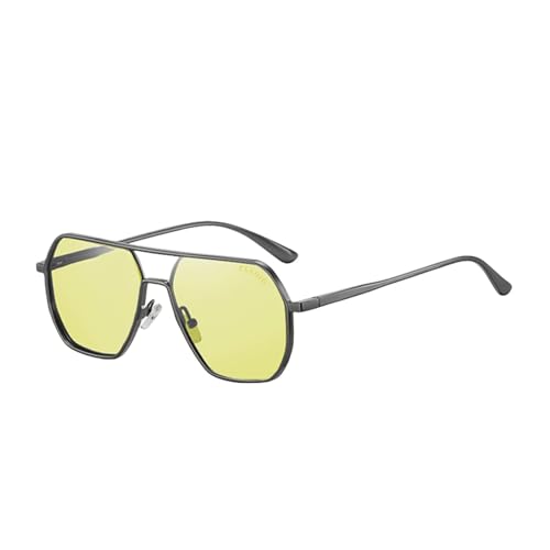 TOIPASTN Polarisierte Sonnenbrille für Herren und Damen, Aluminium, photochrom, UV400, Gun-photochromic-1, Einheitsgröße von TOIPASTN