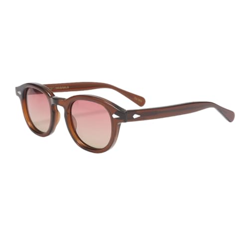 TOIPASTN Polarisierte Sonnenbrille für Herren und Damen, Luxus-Sonnenbrille (braun, rosa, gelb) von TOIPASTN