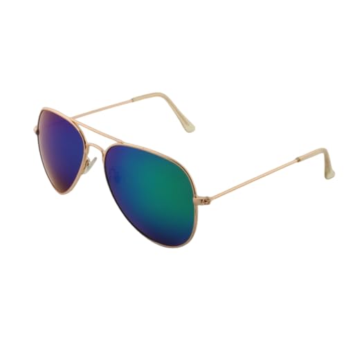 TOIPASTN Polarisierte Sonnenbrille für Herren und Damen, modisch, UV400 (Goldblau) von TOIPASTN