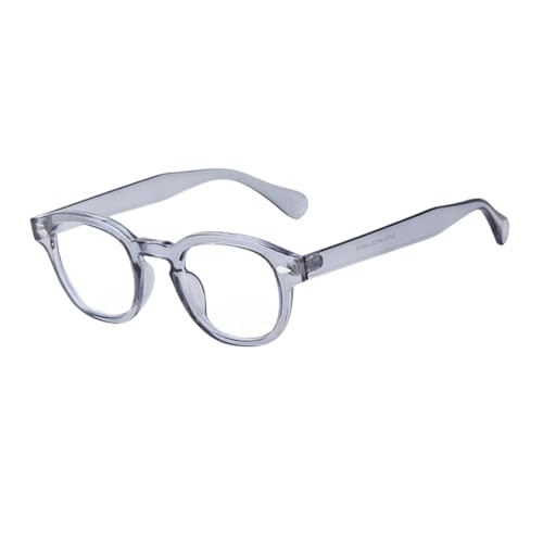 TOIPASTN Polarisierte Steampunk-Sonnenbrille im Vintage-Stil, abnehmbare Gläser, Nieten, UV400 (GRAU, KLAR) von TOIPASTN