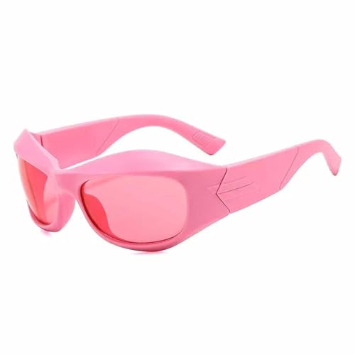 TOIPASTN Punk-Sonnenbrille für Damen und Herren, Luxus-Sonnenbrille, UV400 (Pink Pink) von TOIPASTN