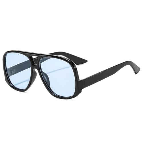 TOIPASTN Retro Damen Sonnenbrille Fashion Candy Color UV400 Herren (Schwarz Blau) von TOIPASTN