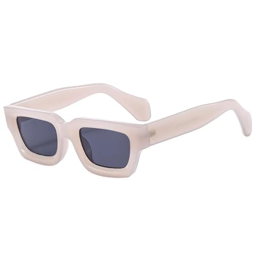 TOIPASTN Retro Herren Punk Sonnenbrillen Shades Uv400 Fashion Damen (Jelly Grey Grey) von TOIPASTN