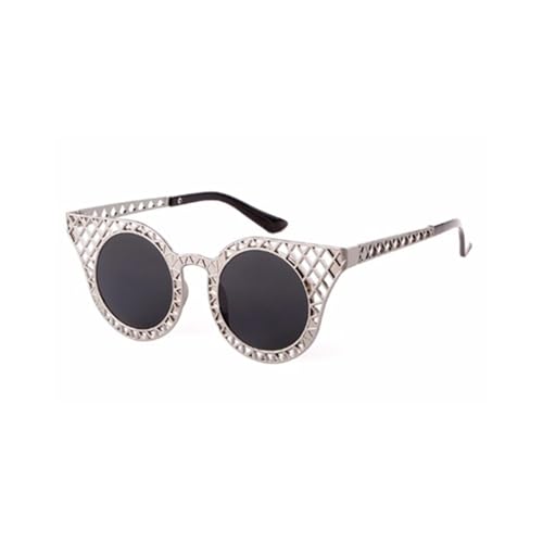 TOIPASTN Retro Hohle Sonnenbrille Damen Steampunk Sonnenbrille Vintage (C4 Silber) von TOIPASTN