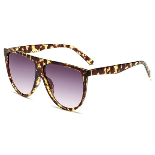 TOIPASTN Retro Oversized Sonnenbrille Damen Sonnenbrille (Leopardengrau) von TOIPASTN