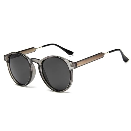 TOIPASTN Runde Retro-Sonnenbrille für Damen und Herren, UV400, C3 Grau Grau, Einheitsgröße TOIPASTN Runde Retro-Sonnenbrille für Damen und Herren, UV400, C3 Grau Grau, Einheitsgröße von TOIPASTN