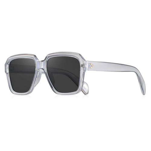 TOIPASTN Sonnenbrille Damen Herren Blendschutz UV400 (C5 Grau) von TOIPASTN