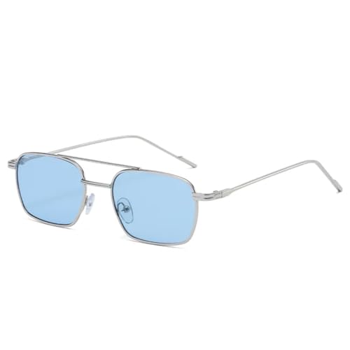 TOIPASTN Sonnenbrille Damen Herren Mode Metall (Blau) von TOIPASTN