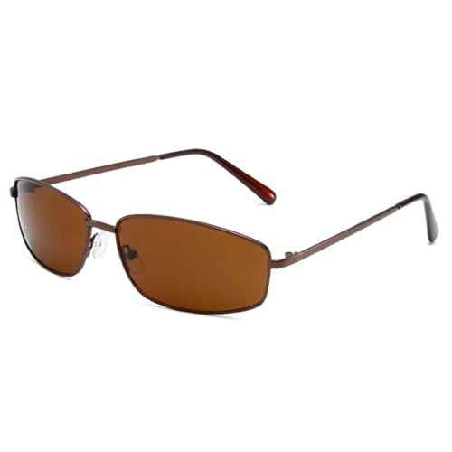 TOIPASTN Sonnenbrille Damen Metallrahmen Brille Vintage für Herren UV400 (Braun Braun) von TOIPASTN